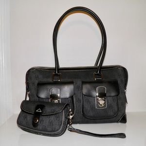 NWOT Dooney & Bourke Signature Satchel + Wristlet